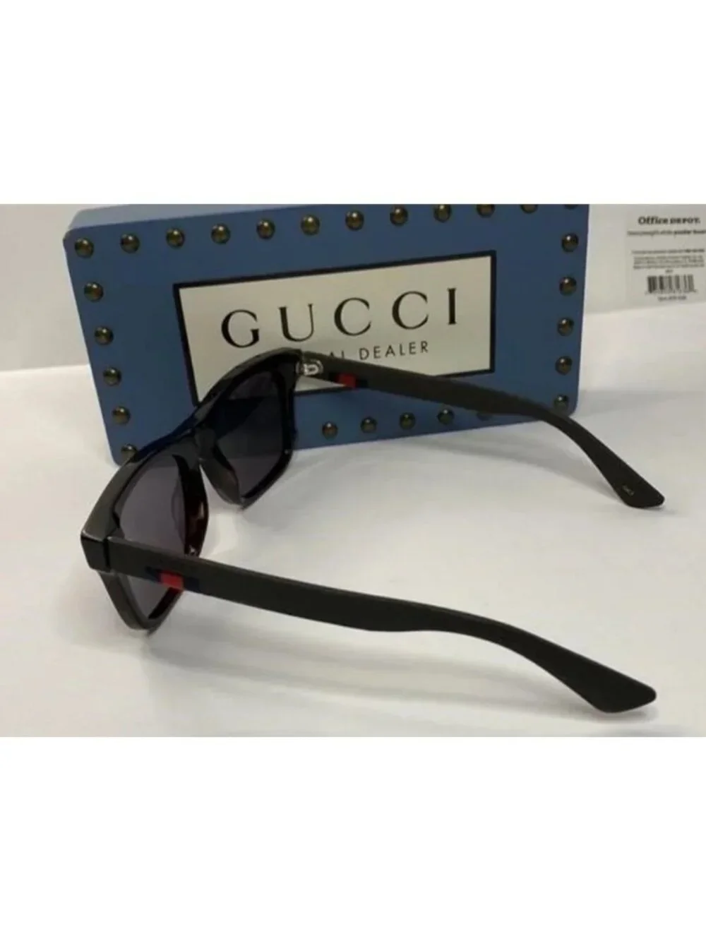 New - Gucci Black GG0008S Square Sunglasses - Picture 6 of 14